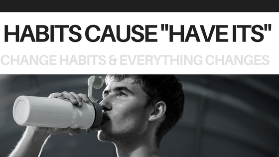 athlete who is trying to change habits by drinking more water